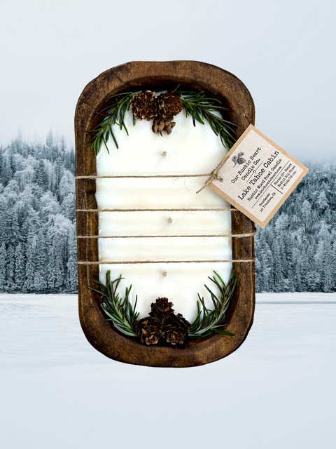 Rustic Ceramic Log Refillable Candle — Our Rustic Heart